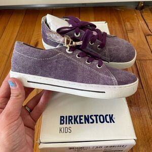 Birkenstock Kids Arran Canvas Sneaker Shoes purple (Brand New) size 30 EU 12 US